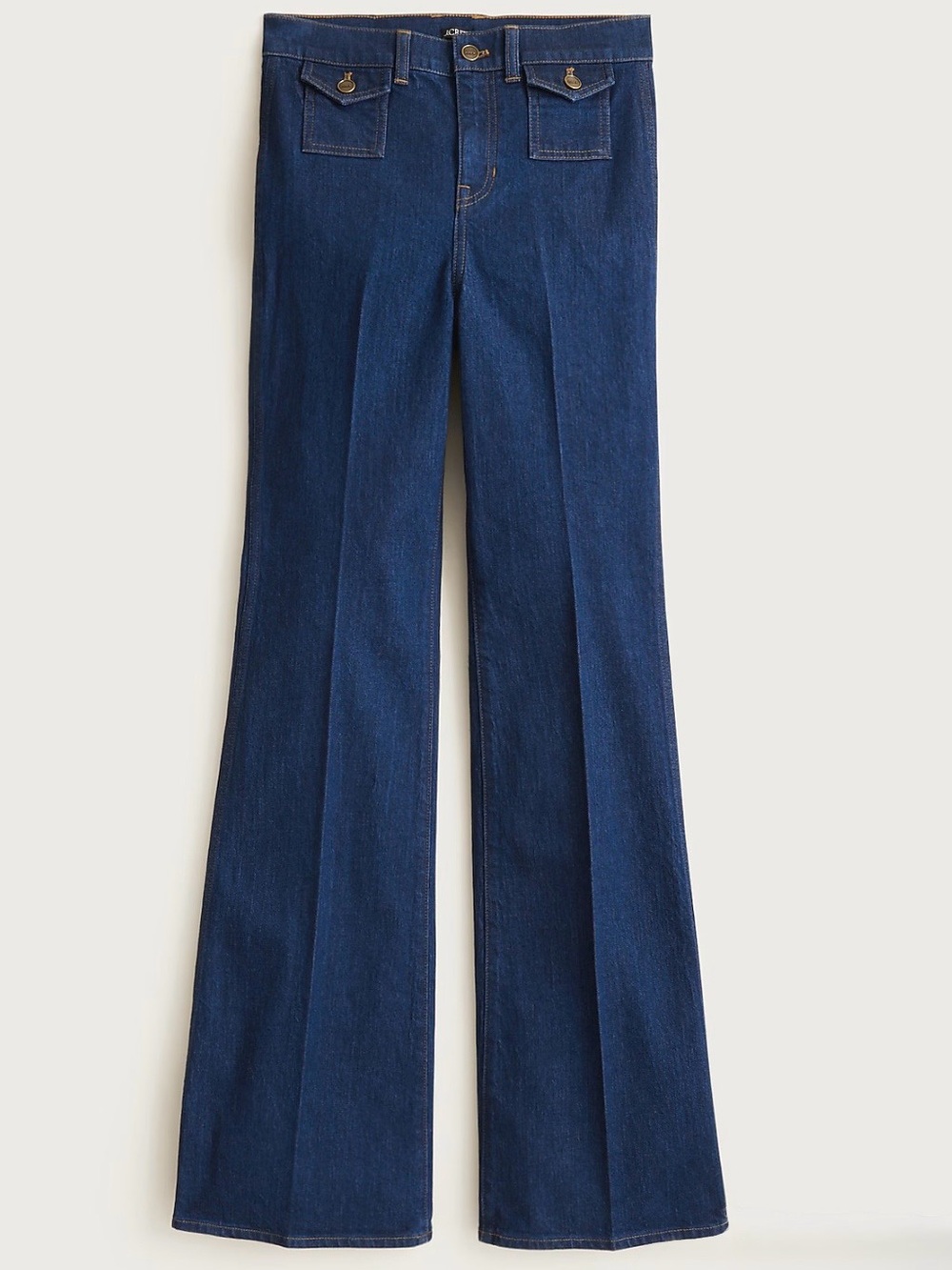 J. Crew Indigo High-Rise Wide-Leg Flare Jeans